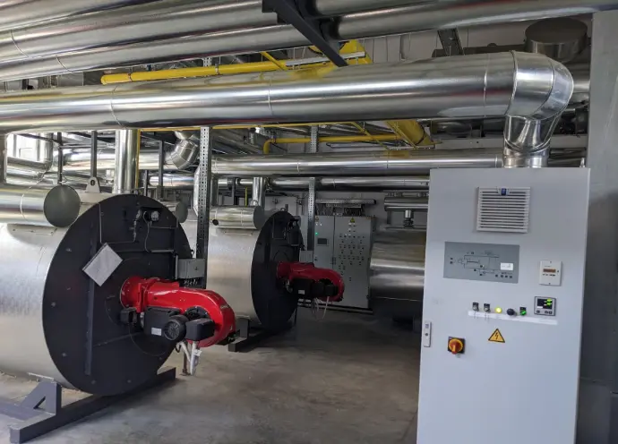 Performance of installation works Thermal fluid heating system